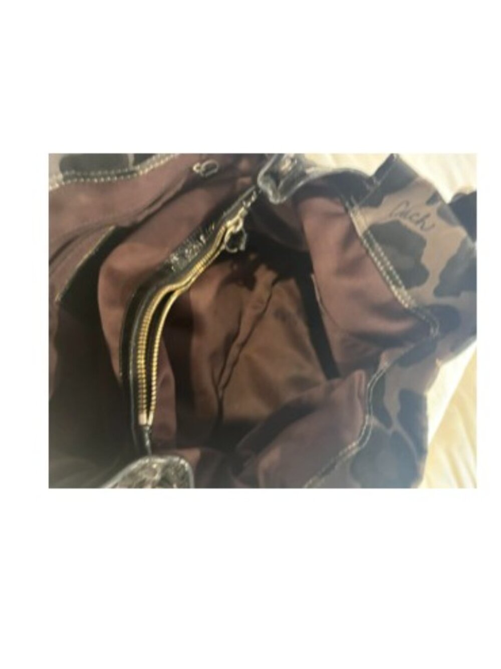 Coach Black and Grey Leopard Print Shoulder Bag - Picture 2 of 7